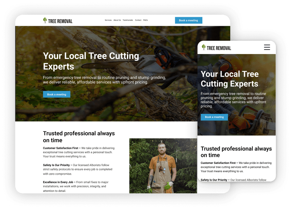 Instant website ready to go